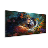 Radha Krishna Cultural Wall Painting – Indian Canvas Decor