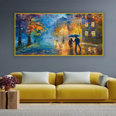 Street Scene Love Couple – Romantic Wall Art | Size 2x4 Feet