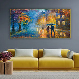 Street Scene Love Couple – Romantic Wall Art | Size 2x4 Feet