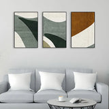 Modern Abstract Art Premium Floating Frame Wall Painting Set of 3