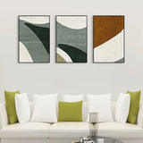 Modern Abstract Art Premium Floating Frame Wall Painting Set of 3