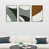 Modern Abstract Art Premium Floating Frame Wall Painting Set of 3