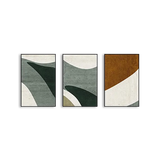 Modern Abstract Art Premium Floating Frame Wall Painting Set of 3