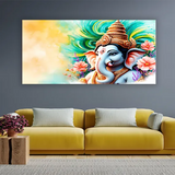 Blessings of Ganesha Canvas Art | Peace & Prosperity Wall Decor