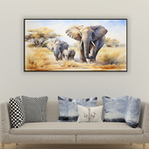 Watercolor-elephant- Canvas Wall Art – Painting Size:H x W, 2x4 Feet