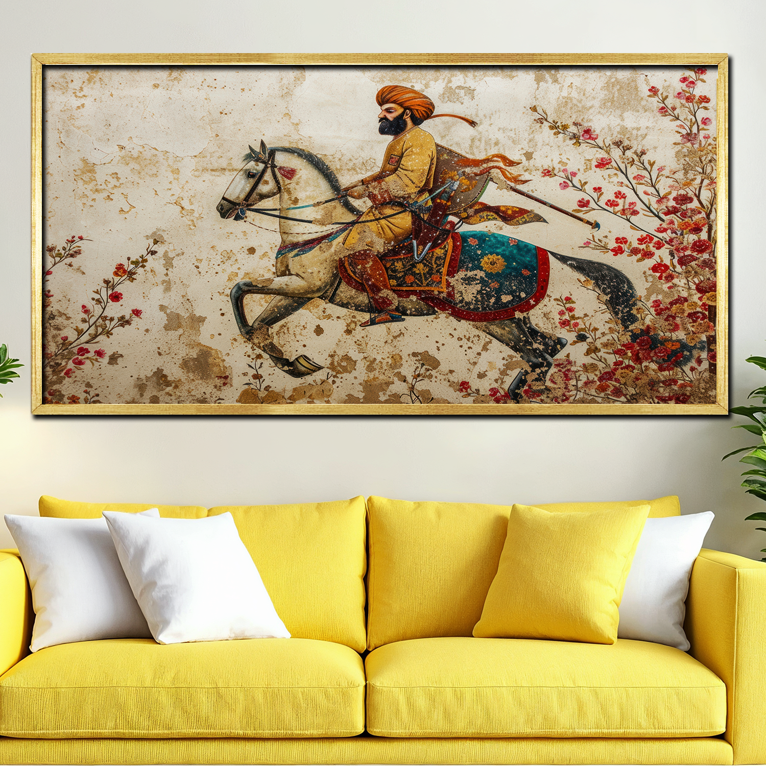 Medieval Persian Painting Art Solider Backgrounds Animal Mammal Vintag ...