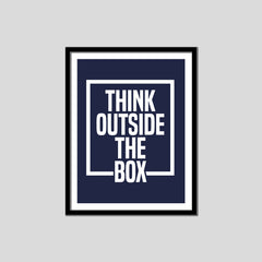 Think Outside the Box Premium Motivational Quotes Photo Frame
