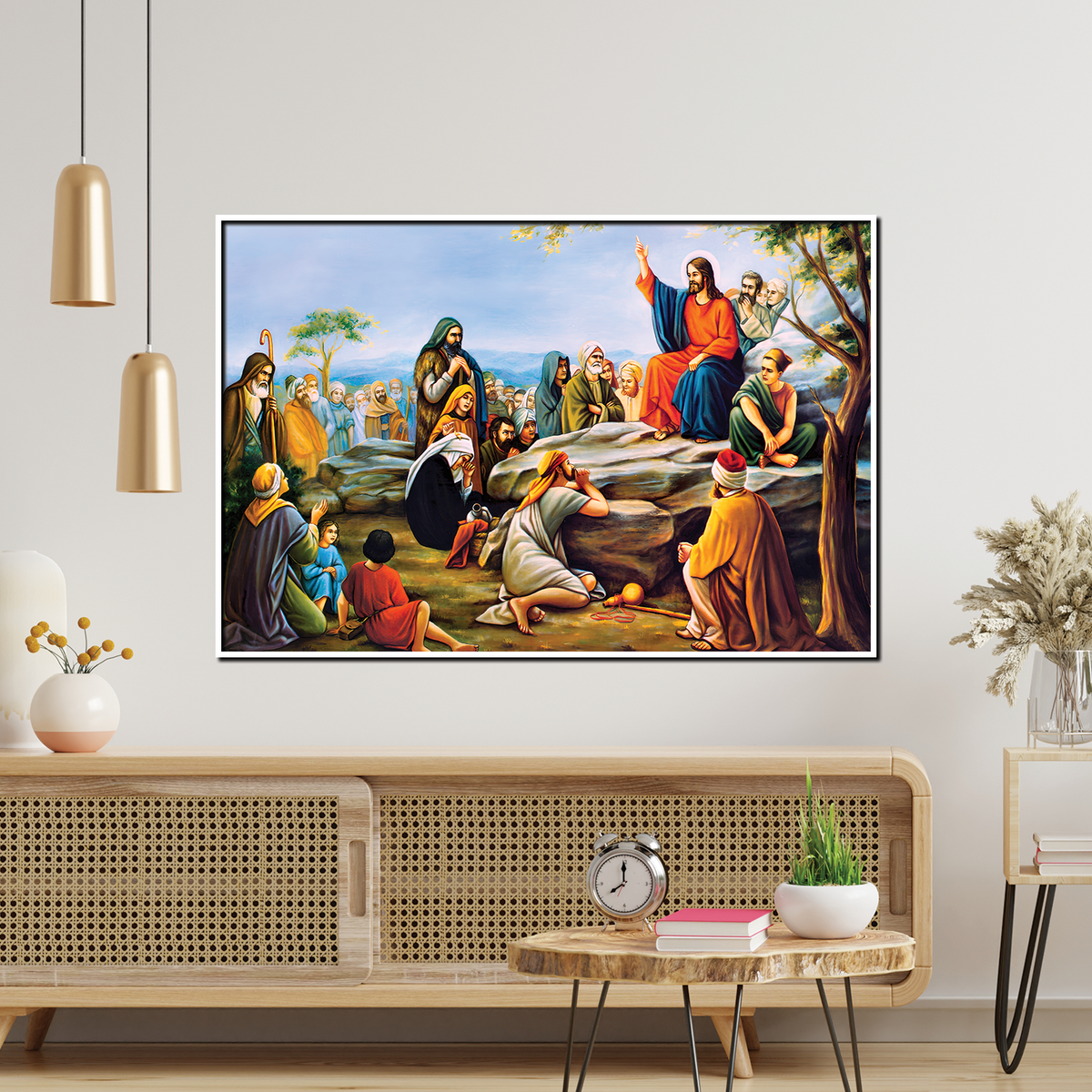 Savior Jesus Canvas Printed Wall Paintings for Living Room, Meditation Room, Bedroom, Churches, Hospitals