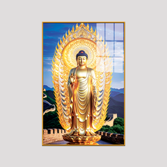 Lovely Gautam Buddha Canvas Printed Acrylic Wall Paintings & Art for Living Room, Office