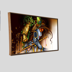 Premium Wall Canvas Large Painting of Lord Krishna For Home Decors