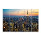 New York Downtown Split Wall Art Set of 5