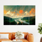 Glorious Morning Split Wall Art Set of 5