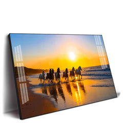 Equestrian Horse Acrylic Wall Painting – Classic Horse Wall Décor