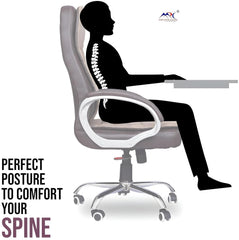 Brown & Cream Leatherette Revolving Office Chair | 360° Swivel & Tilting Locking Mechanism | Chrome Stand