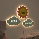 Good Morning Sun Backlit Wooden Wall Décor