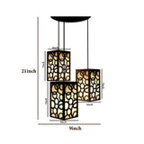 Muti Rings Design Wooden Modern Lamp Hanging Ceiling Light For Home Decoration Living Room