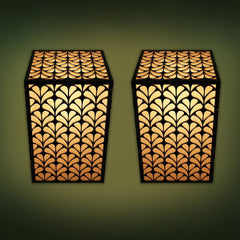 Premium Wooden Wall Lamp Pendant Light Modern Lamp Set Of 2 Pc