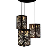 Circle Pattern Wooden Modern Lamp Hanging Ceiling Light For Home Decoration Living Room