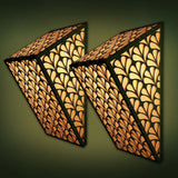 Premium Wooden Wall Lamp Pendant Light Modern Lamp Set Of 2 Pc