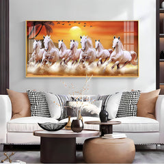 Elegant Horse Acrylic Wall Painting – Luxury Home Wall Décor