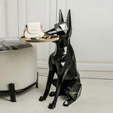 Dog Luna Diamond Decorative Showpiece with Tray