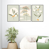 Dreamy Dandelions Green Frames Set Of 3