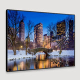 The Wintery Gapstow bridge Framed Wall Art