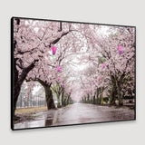 Dreamy Sakura Street Framed Wall art