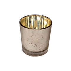 Silver Glass Votive Set of 4