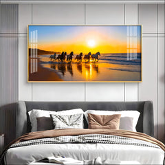 Equestrian Horse Acrylic Wall Painting – Classic Horse Wall Décor