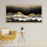 Golden Sunrise Mountain Landscape | 4x2 Feet Nature Canvas Art