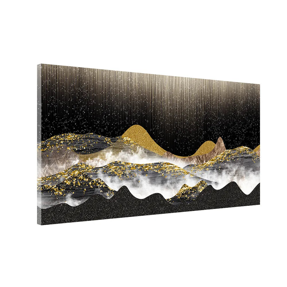 Golden Sunrise Mountain Landscape | 4x2 Feet Nature Canvas Art