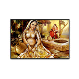 Beautiful Rajasthani Woman on Well Canvas Printed Wall Paintings & Arts