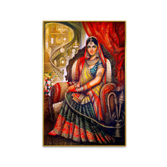 Beautiful Rajasthani Village Girl Canvas Printed Wall Paintings & Arts