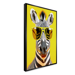 Beautiful Funny Zebra Canvas Printed Wall Paintings & Arts
