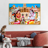 Glorious Shri Ram & Sita Worship to Lord Shiva Ji Wall Art & Paintings