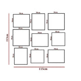 Contemporary Art Golden Framed Wall Art Set of 9