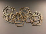 Pentagon Gold Metal Wall Art
