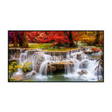 Gorgeous Autumn Forest Waterfall Canvas Wall Paintings & Arts