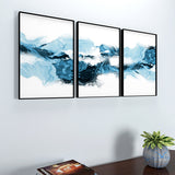 Blue Eternity Abstract Wall Frame Set of 3