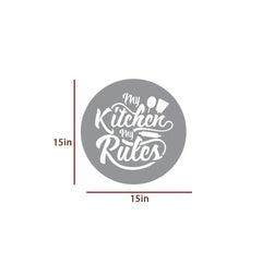 High-Quality 'My Kitchen My Rules' Backlit Wall Decor for Kitchen Decor