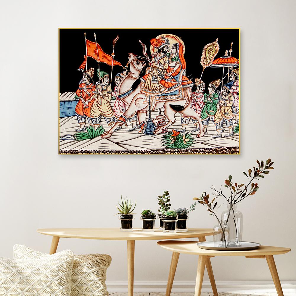 Royal Procession In Dark Framed Wall Art