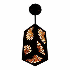 Swirl Bloom Pendant - Handcrafted Wooden Hanging Light