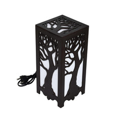 Vellar's Whispering Trees Table Lamp - Handcrafted Wooden Design