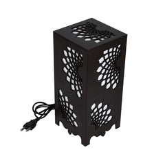 Willson Swirl Bloom Wooden Table Lamp - Unique Artistic Design