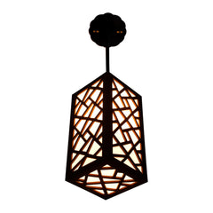 Unique Geometric Wood Light Fixture