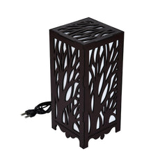 Decorative Wooden Table Lamp with Tree Motif