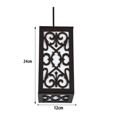 Elegant Carved Wood Pendant Light for Home Décor
