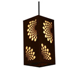 Swirl Bloom Pendant - Handcrafted Wooden Hanging Light