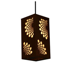 Swirl Bloom Pendant - Handcrafted Wooden Hanging Light